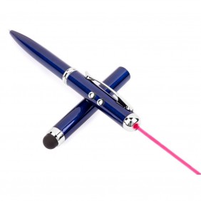 Wskaźnik laserowy, lampka LED, długopis, touch pen - V3459-04